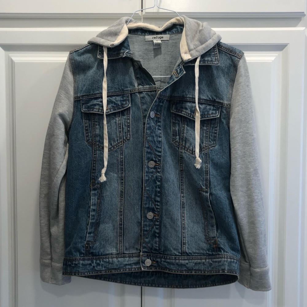 Denim Hoodie Sweatshirt
